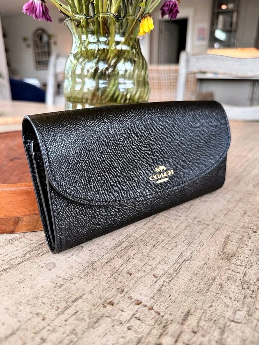 Coach Envelope Wallet in Crossgrain Leather